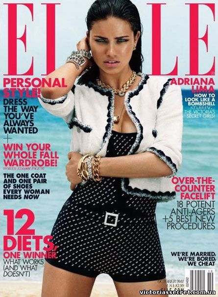 обложка Elle Адриана Лима
