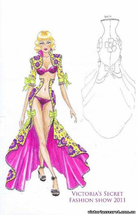 эскизы моделей к показу Victoria’s Secret 2011