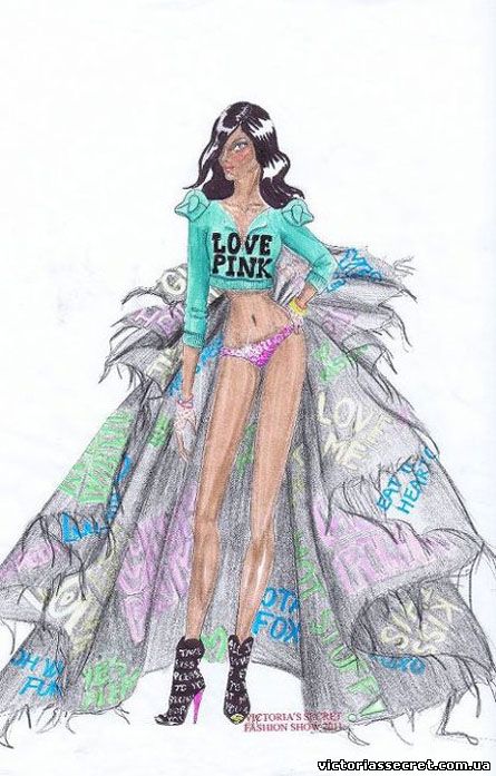 эскизы моделей к показу Victoria’s Secret 2011